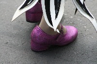 lila metallic Schuhe