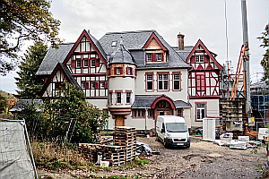 Villa Rehe während der Renovierung im Herbst 2019