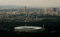 Luftbild Commerzbankarena, das frühere Waldstadion, 2008
