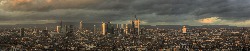 Skyline Frankfurt als Aluminiumdibond