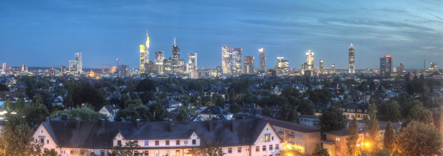 Skyline Frankfurt aus der ehemaligen Oberfinanzdirektion