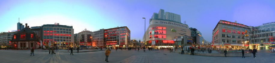 Hauptwache in rot: Luminale 2010