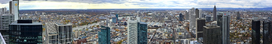 Panoramablick vom Maintower in Richtung Westen im November 2023