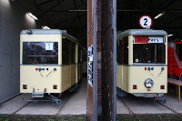 Straßenbahnen in Hallo Ost des Verkehrsmuseums Schwanheim