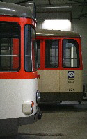 Straßenbahnen im Verkehrsmuseum Schwanheim